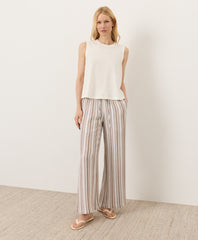 Coastal Double Gauze Split Hem Pant