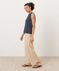Stretch Twill Wide Leg Pant