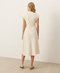 Fit & Flare V-Neck Twist Dress