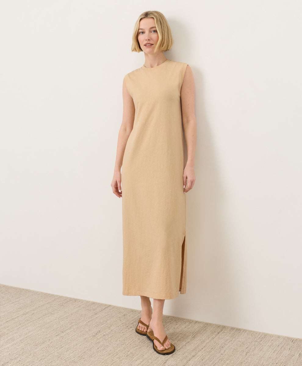 Soft-Slub Essential Easy Muscle Tee Maxi Dress