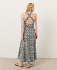 Fit & Flare Open Back Maxi Dress