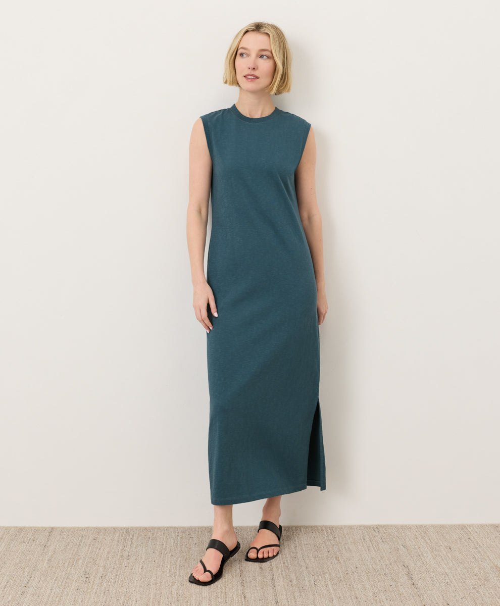 Soft-Slub Essential Easy Muscle Tee Maxi Dress