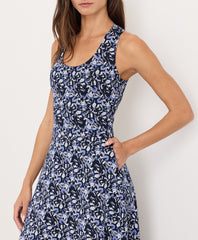Fit & Flare Open Back Maxi Dress