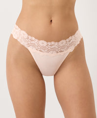 Lace Waist Thong 3-Pack