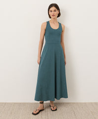 Fit & Flare Open Back Maxi Dress