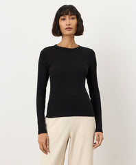 Perfect Rib Crewneck Long Sleeve Tee