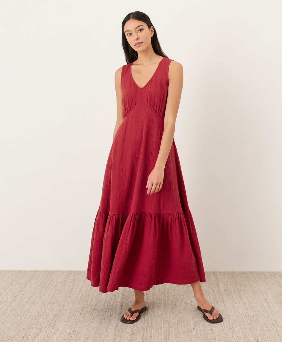 Coastal Double Gauze Beach To Brunch Maxi Dress