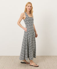 Fit & Flare Open Back Maxi Dress