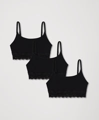 Lace Modern Scoop Bralette 3-Pack