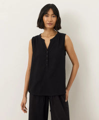 Coastal Double Gauze Henley Tank