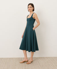 Fit & Flare Square Neck Dress