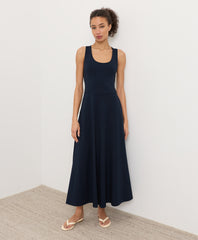 Fit & Flare Open Back Maxi Dress