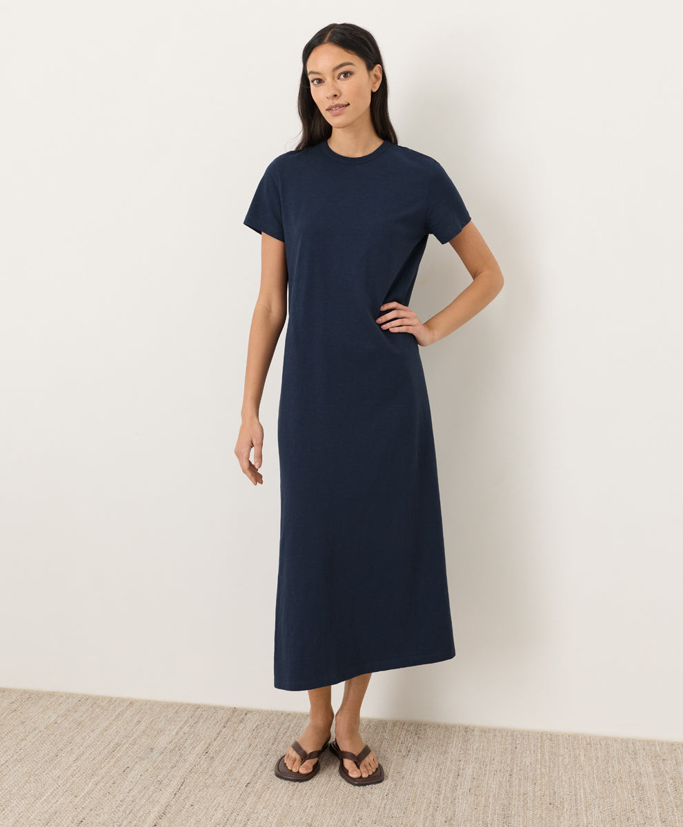 Soft-Slub Essential Easy Tee Maxi Dress