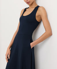 Fit & Flare Open Back Maxi Dress