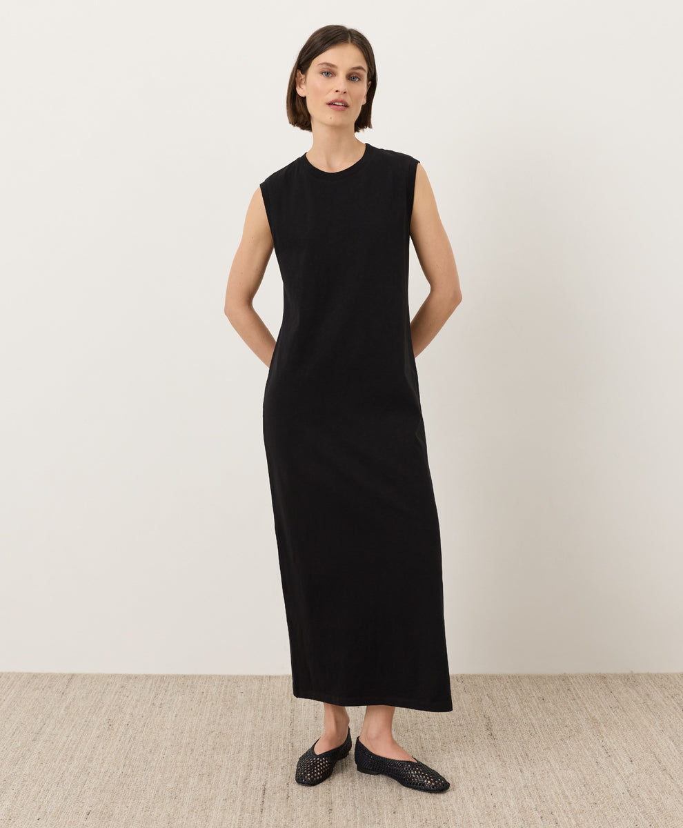 Soft-Slub Essential Easy Muscle Tee Maxi Dress
