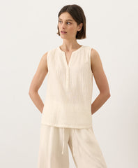Coastal Double Gauze Henley Tank
