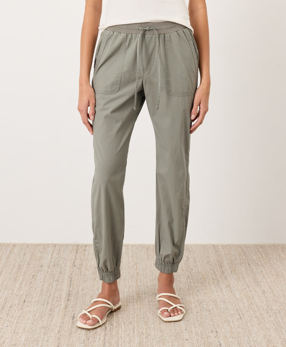 Stretch Poplin Jogger