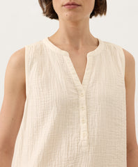 Coastal Double Gauze Henley Tank