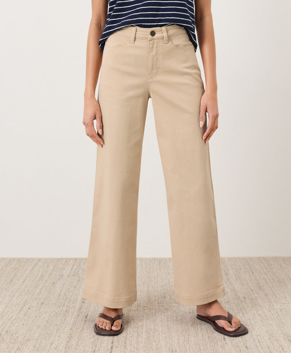 Stretch Twill Wide Leg Pant