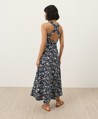 Fit & Flare Open Back Maxi Dress