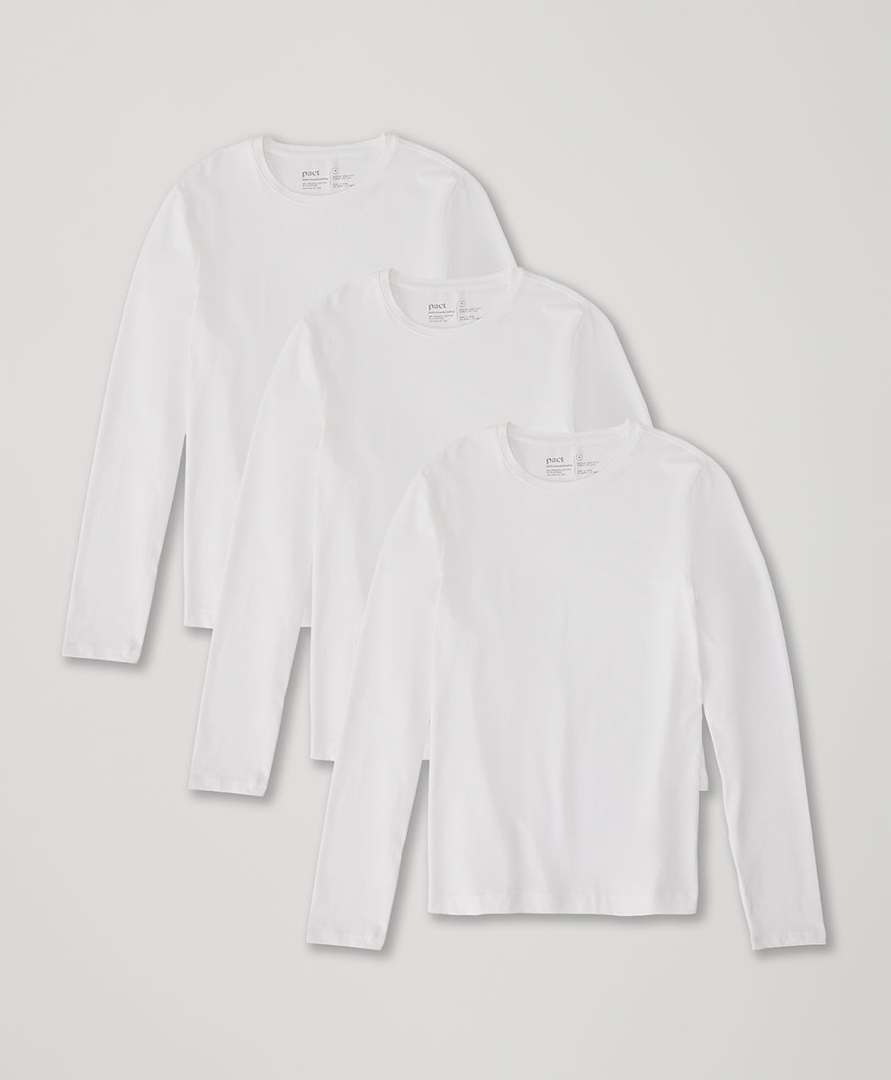 Cool Stretch Long Sleeve Crew Undershirt 3-Pack