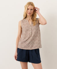 Coastal Double Gauze Henley Tank