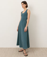 Fit & Flare Open Back Maxi Dress