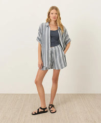 Coastal Double Gauze Curved Hem Short