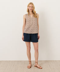 Coastal Double Gauze Henley Tank