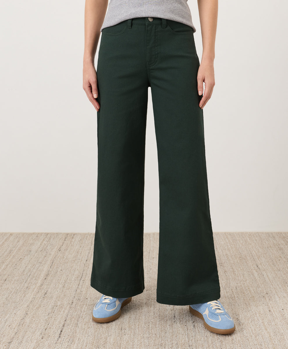 Stretch Twill Wide Leg Pant