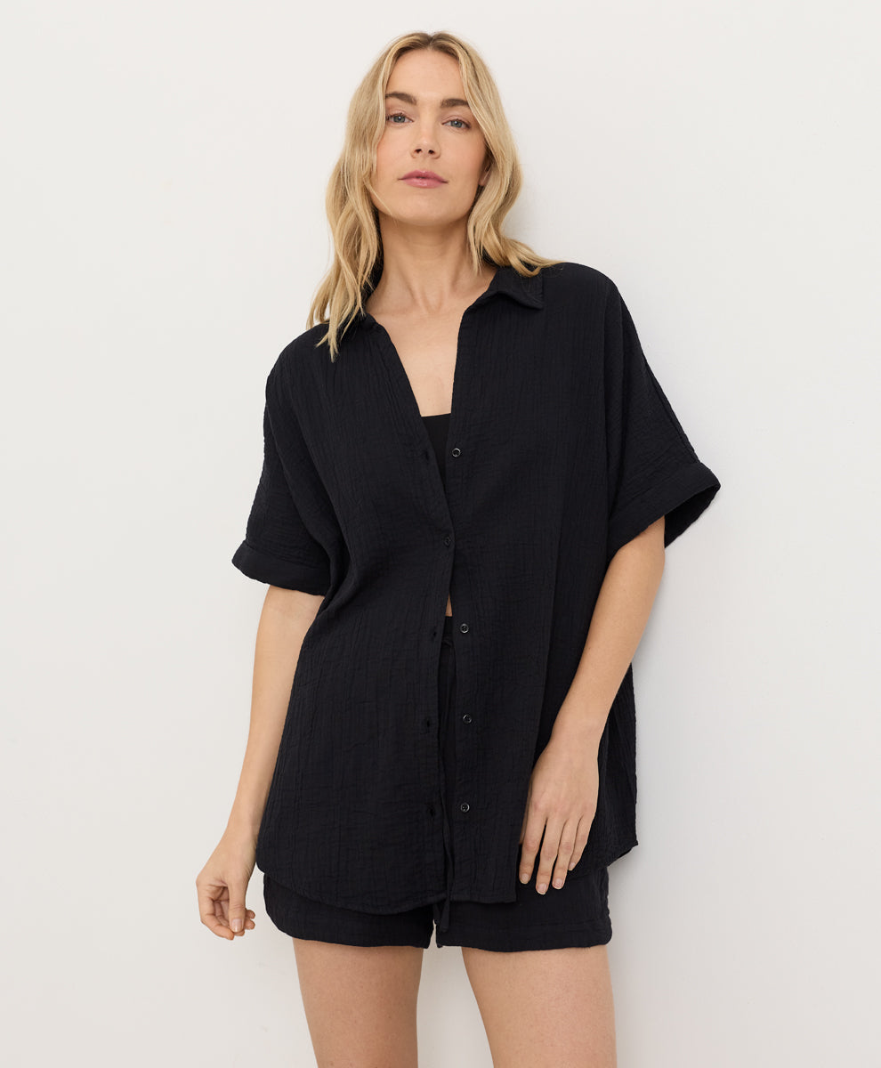 Coastal Double Gauze Oversized Shirt