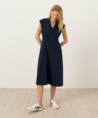 Fit & Flare V-Neck Twist Dress