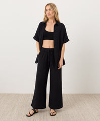 Coastal Double Gauze Split Hem Pant