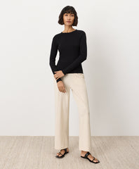 Perfect Rib Crewneck Long Sleeve Tee