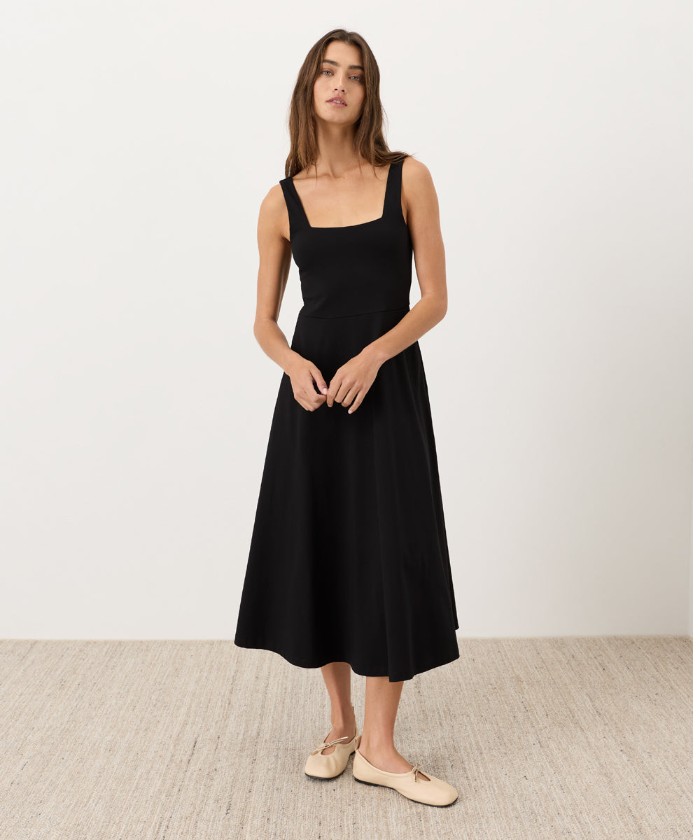 Fit & Flare Square Neck Dress