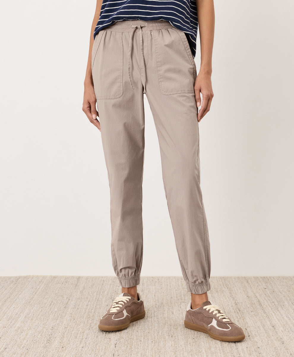 Stretch Poplin Jogger