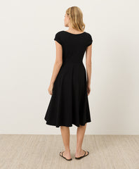 Fit & Flare Ballet Neck Dress