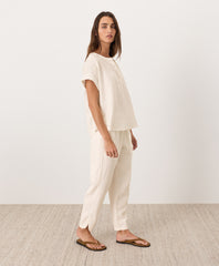 Coastal Double Gauze Tapered Pull-On Pant