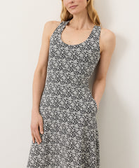 Fit & Flare Open Back Maxi Dress