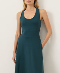 Fit & Flare Open Back Maxi Dress