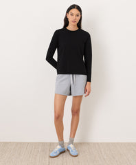Soft-Slub Essential Crewneck Long Sleeve Tee