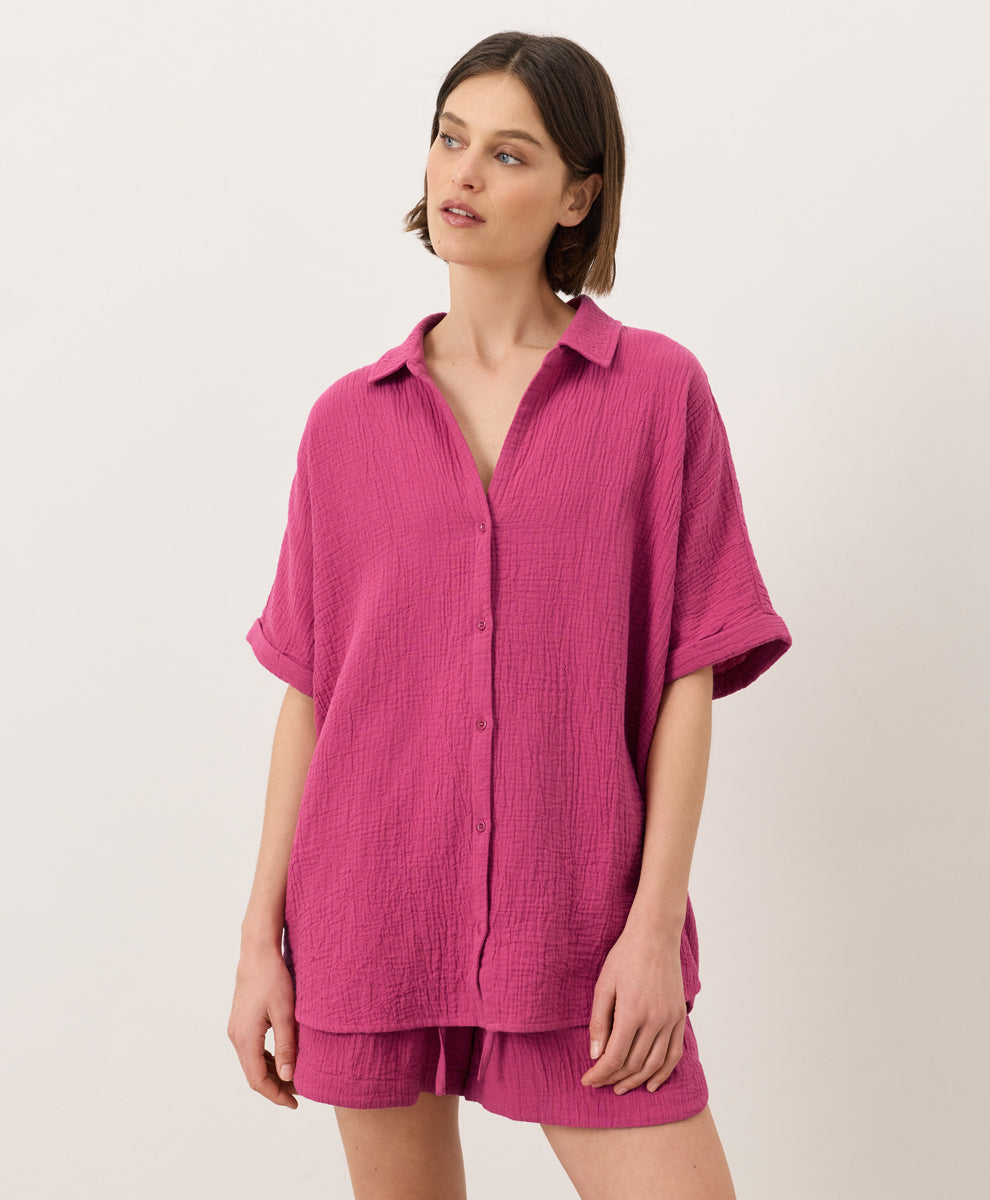 Coastal Double Gauze Oversized Shirt